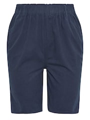 Yours Curve Black Cool Cotton Shorts 2 Pack - Image 7 of 8