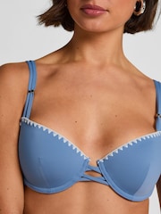 Hunkemoller Blue Joburg Bikini Top - Image 3 of 5