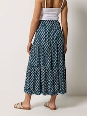 M&Co Aztec Print Tiered Maxi Skirt - Afbeelding 4 van 5