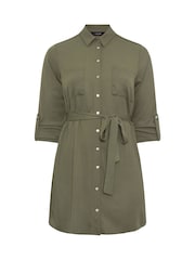 Yours Curve Green Belted Tunic Shirt - Image 5 of 5