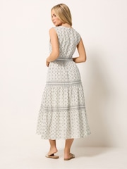 M&Co Natural Border Tiered Dress - Image 3 of 5