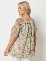 Yours Curve Yellow Boho Blouse - Image 3 of 5