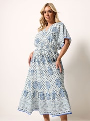 Yours Curve All Over Print Cotton Boho Maxi Dress - Imagen 3 de 5