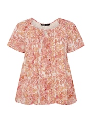 Rosa - Blusa con pinzas estilo boho de Yours Curve - Imagen 5 de 5