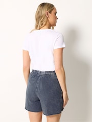 Long Tall Sally Blue Acid Wash Shorts - Image 3 of 6