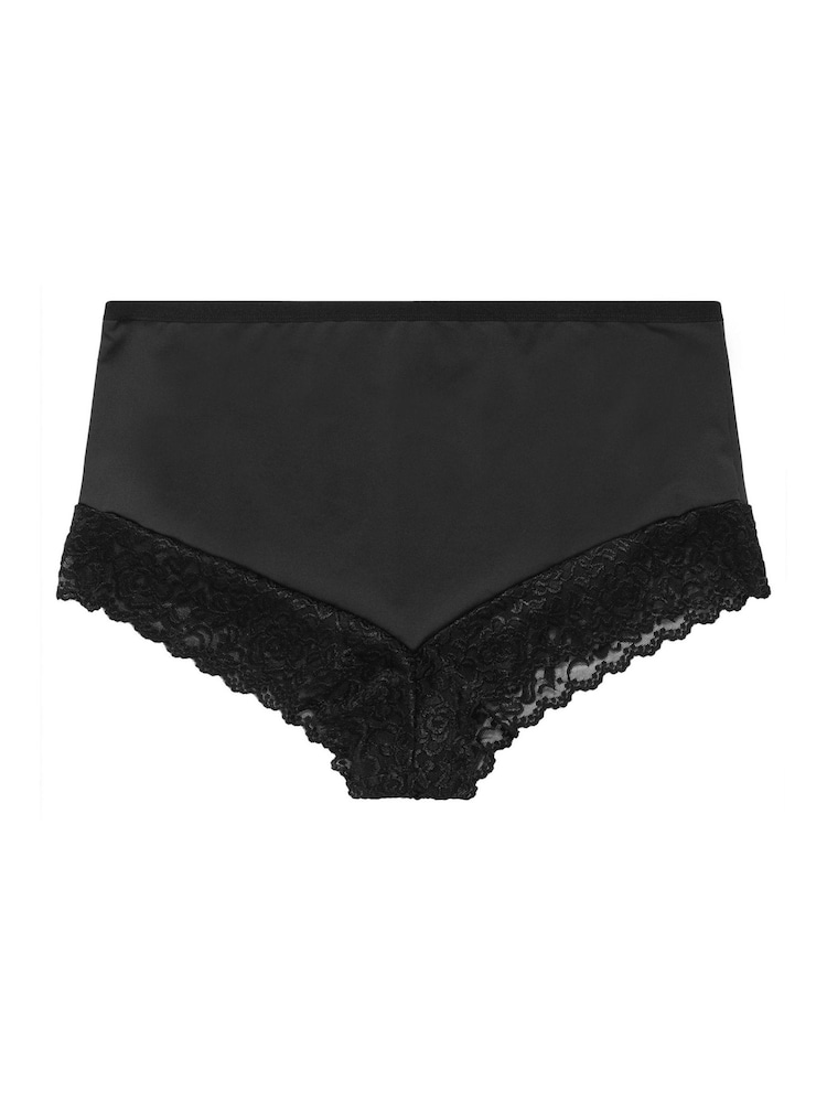 Yours Curve Pink Lace Trim Full Briefs 3 Pack - Image 8 of 8