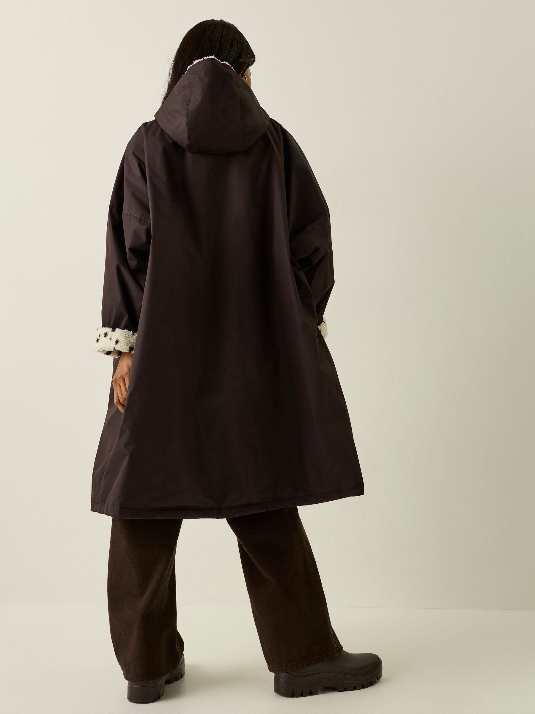 Buy Regatta Dark Chocolate Oversized Waterproof Borg Fleece Lined ...