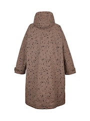 Mocha Leopard - Regatta Böyük Ölçülü Suya Davamlı Borg-Fleece Astarlı Dəyişdirici Xalat - 9şəkildən 6 şəkil