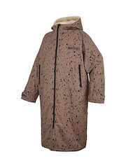 Mocha Leopard - Regatta Böyük Ölçülü Suya Davamlı Borg-Fleece Astarlı Dəyişdirici Xalat - 9şəkildən 7 şəkil