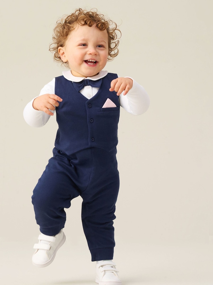 Angel & Rocket Blue Jude Smart Waistcoat One Piece - Image 3 of 3 Angel & Rocket Blue Jude Smart Waistcoat One Piece - Image 3 of 3
