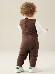 Angel & Rocket Brown Jude Smart Check Waistcoat One Piece - Image 2 of 2