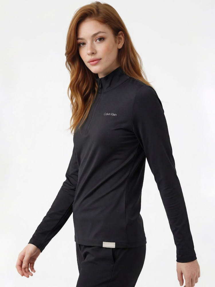 Negru - Calvin Klein Golf Quinta Quarter Zip Base Layer - Imaginea 2 din 10 Negru - Calvin Klein Golf Quinta Quarter Zip Base Layer - Imaginea 2 din 10