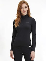 Negru - Calvin Klein Golf Quinta Quarter Zip Base Layer - Imaginea 5 din 10