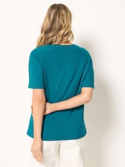 Long Tall Sally Blue Metal Detail Oversized T-Shirt - Image 3 of 5
