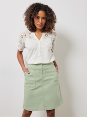 M&Co Green Midi Denim Skirt - Image 2 of 6