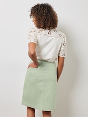 M&Co Green Midi Denim Skirt - Image 3 of 6