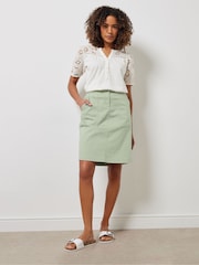 M&Co Green Midi Denim Skirt - Image 4 of 6