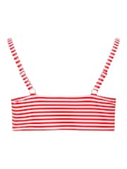 Yours Curve Red Limited Stripe Bikini Twist Top - Image 6 of 6