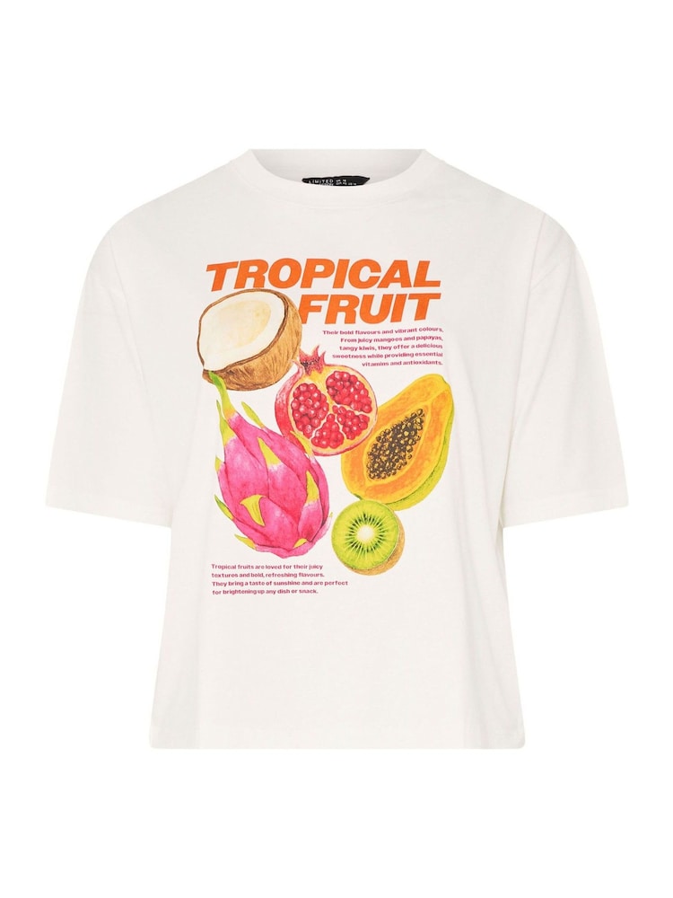 Yours Curve Limited Tropical Fruit Graphic تيشرت - Image 5 of 5