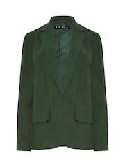 Long Tall Sally Green Linen Blend Blazer - Image 5 of 5