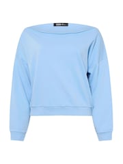 Yours Curve Blue Off The Shoulder Sweat Top - Image 5 of 5
