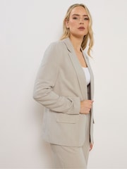 Long Tall Sally Natural Linen Blend Blazer - Image 1 of 6