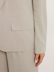Long Tall Sally Natural Linen Blend Blazer - Image 5 of 6