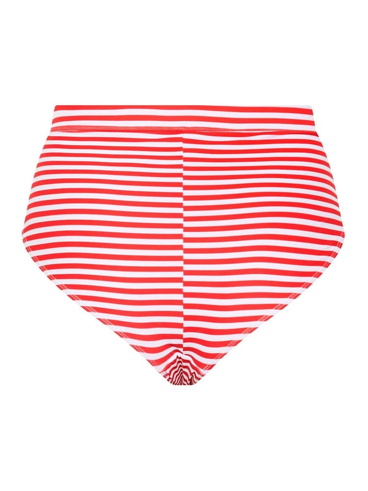Yours Curve Red Limited Stripe Bikini Bottoms - Image 6 of 6