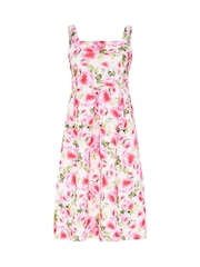 Yours Curve White London Floral Square Neck Dress - Image 5 of 5