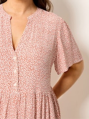 Yours Curve Placket Tiered Dress - Image 4 of 5