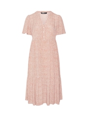 Yours Curve Placket Tiered Dress - Image 5 of 5