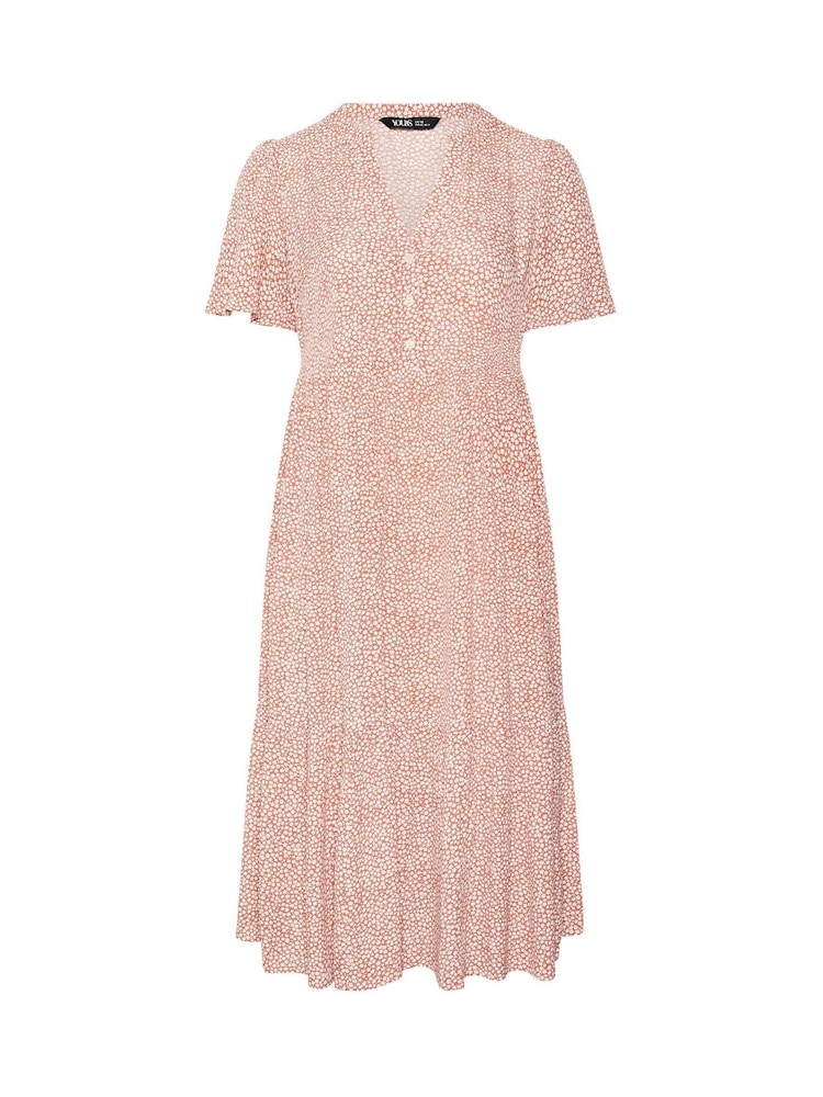 Yours Curve Placket Tiered Dress - Image 5 of 5