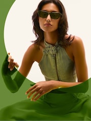 QUAY Green In The City Sunglasses - Image 1 of 4