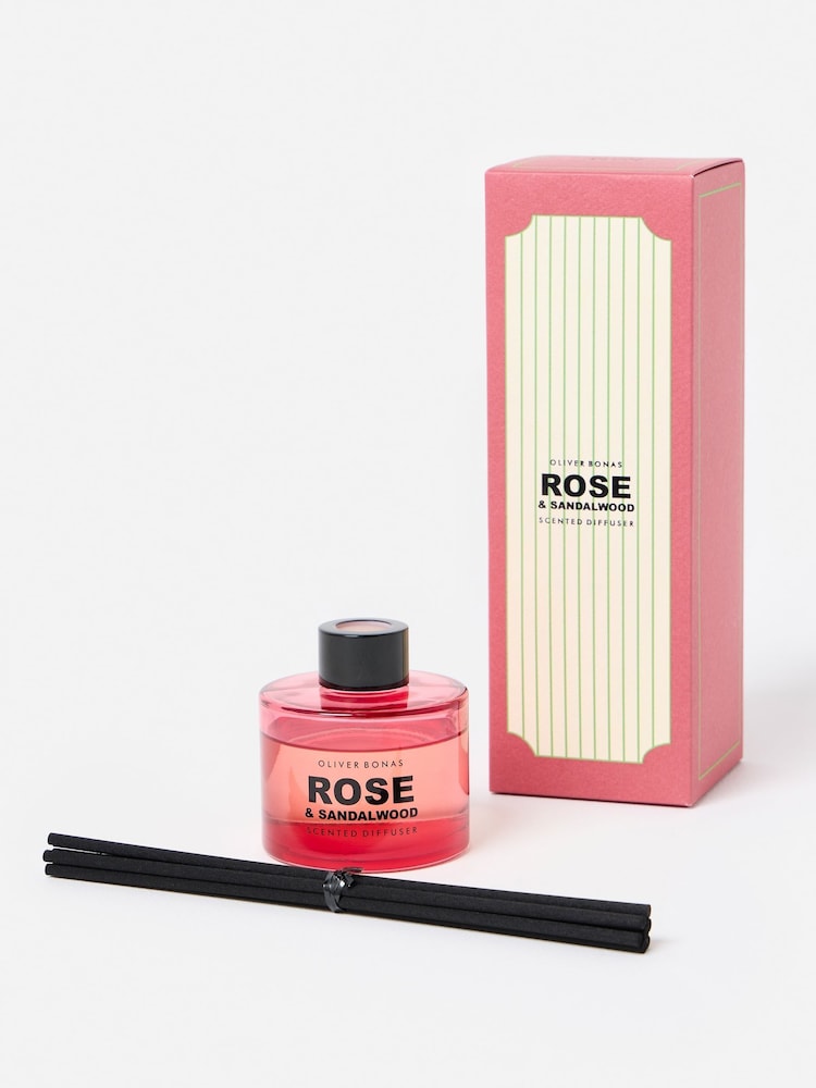 Oliver Bonas Pink Firma Rose & Sandalwood Reed Diffuser - Image 1 of 4