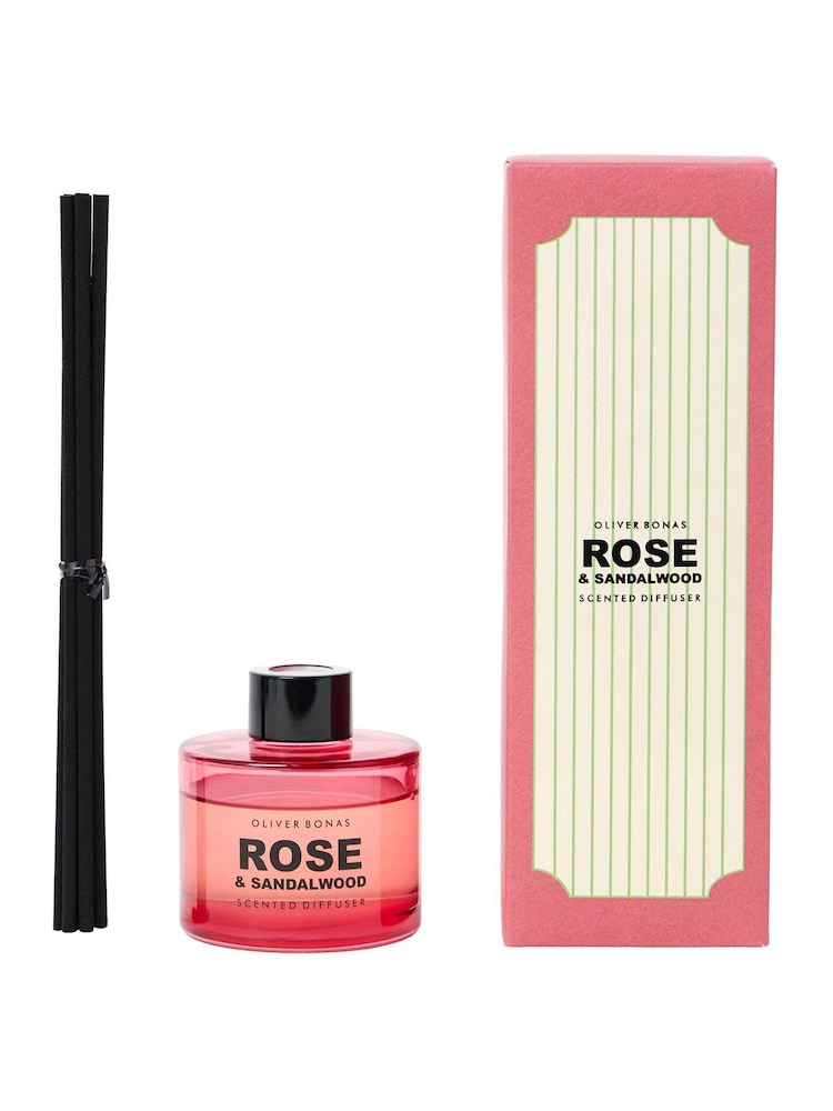 Oliver Bonas Pink Firma Rose & Sandalwood Reed Diffuser - Image 4 of 4