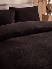 Chocolate Brown Teddy Fleece Bed Set - Image 2 of 5