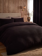 Chocolate Brown Teddy Fleece Bed Set - Image 3 of 5