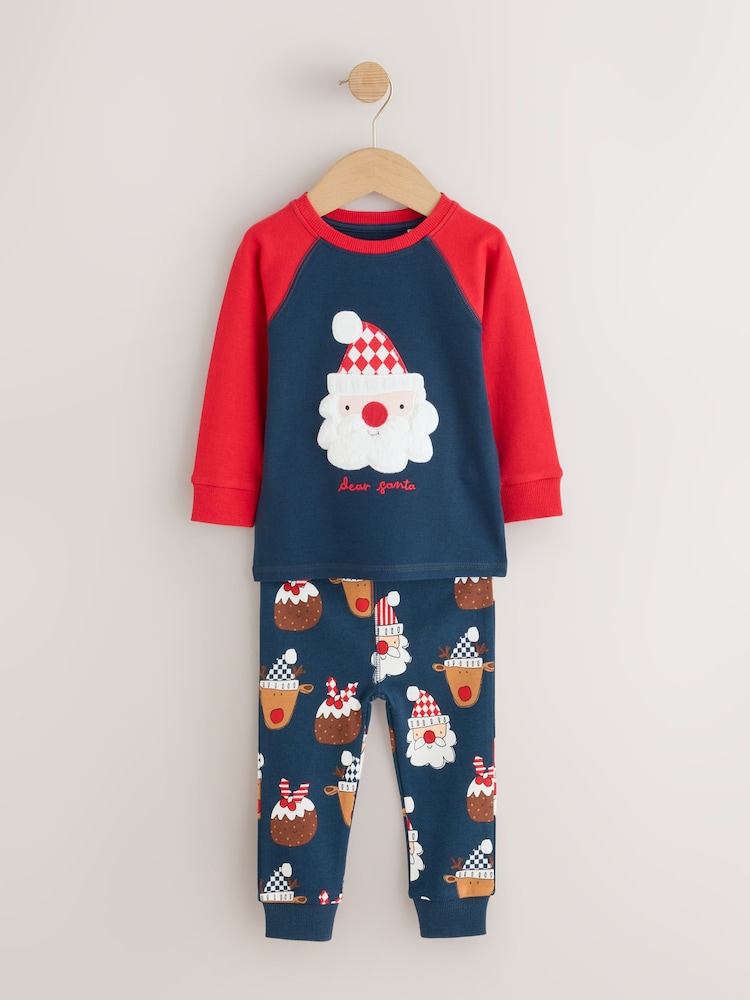 Navy/Red Santa Christmas Pyjamas (9mths-12yrs) - Image 1 of 5 Navy/Red Santa Christmas Pyjamas (9mths-12yrs) - Image 1 of 5