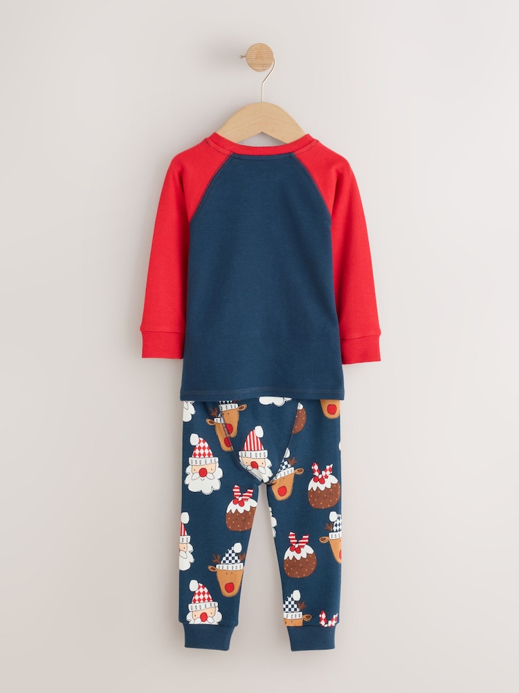 Navy/Red Santa Christmas Pyjamas (9mths-12yrs) - Image 2 of 5 Navy/Red Santa Christmas Pyjamas (9mths-12yrs) - Image 2 of 5