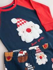 Navy/Red Santa Christmas Pyjamas (9mths-12yrs) - Image 3 of 5
