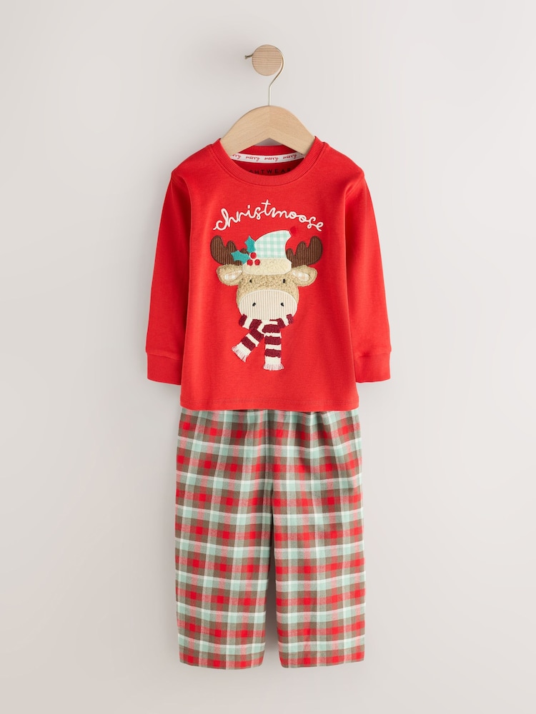 Red Christmoose Check - Mga Pajama ng Pasko (9bum-10taon) - Larawan 1 ng 4 Red Christmoose Check - Mga Pajama ng Pasko (9bum-10taon) - Larawan 1 ng 4