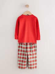 Red Christmoose Check - Mga Pajama ng Pasko (9bum-10taon) - Larawan 2 ng 4