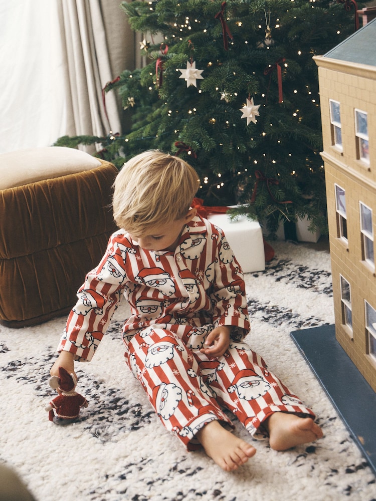 Red/White Santa Stripe Christmas Pyjamas (9mths-12yrs) - Image 2 of 9 Red/White Santa Stripe Christmas Pyjamas (9mths-12yrs) - Image 2 of 9