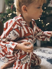 Red/White Santa Stripe Christmas Pyjamas (9mths-12yrs) - Image 3 of 9