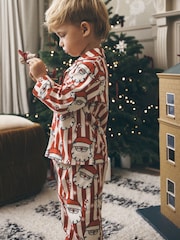 Red/White Santa Stripe Christmas Pyjamas (9mths-12yrs) - Image 4 of 9