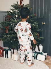 Cream All Over Scene Christmas Pyjamas (9mths-12yrs) - Image 3 of 4