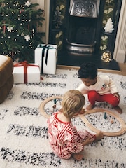 Red/White Santa Stripe Christmas Pyjamas 2 Pack (9mths-10yrs) - Image 2 of 5