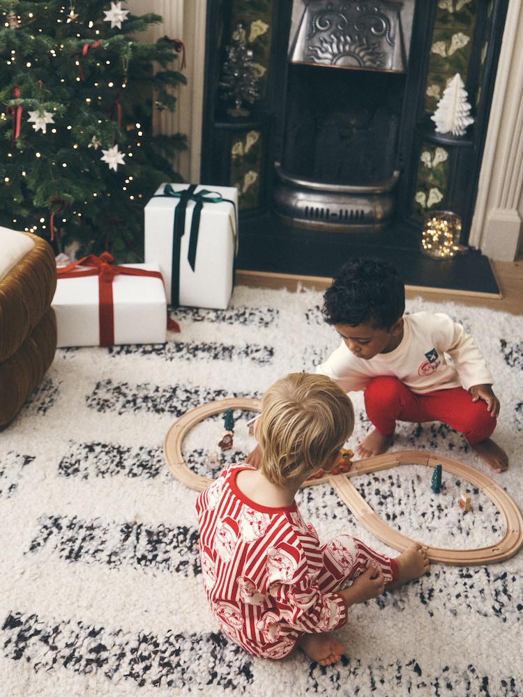 Red/White Santa Stripe Christmas Pyjamas 2 Pack (9mths-10yrs) - Image 2 of 5
