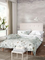 Designers Guild Platinum Silver Fleur Blanche 250 Thread Count Duvet Cover - Image 1 of 10