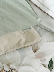 Designers Guild Platinum Silver Fleur Blanche 250 Thread Count Duvet Cover - Image 6 of 10